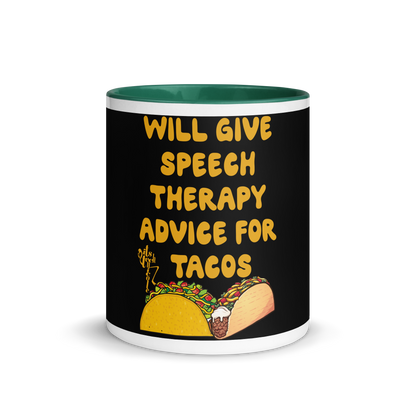 Speech Therapy for Tacos Mug with Color Inside
