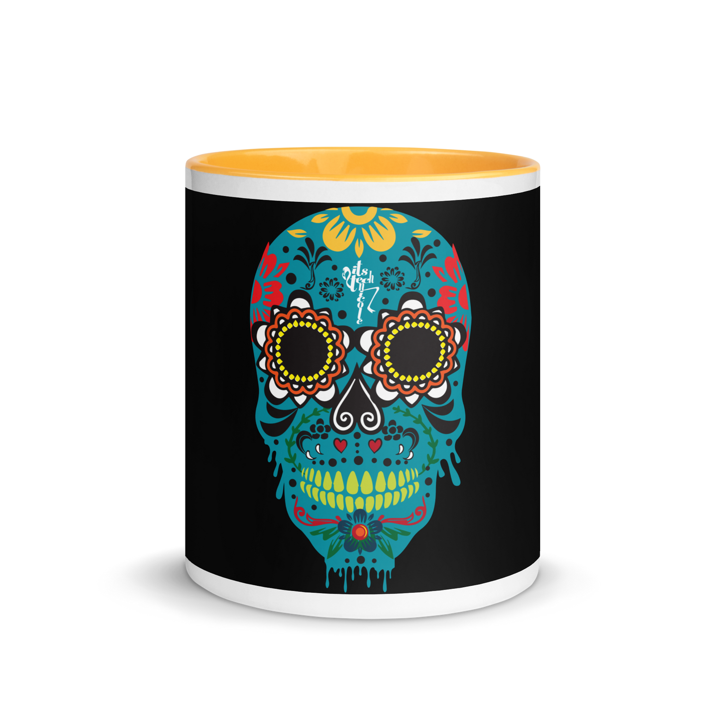 Dia de los Muertos Azul Mug with Color Inside