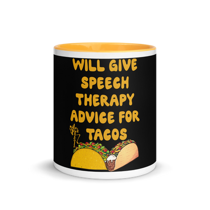 Speech Therapy for Tacos Mug with Color Inside