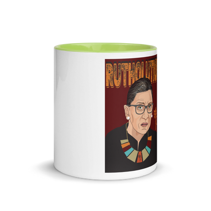 Ruth Bader Ginsburg Tribute Art Mug with Color Inside