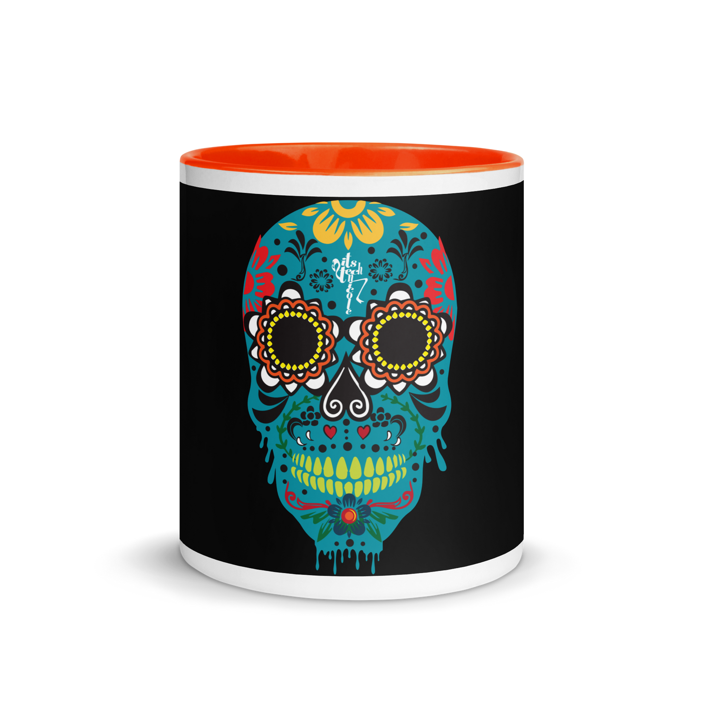 Dia de los Muertos Azul Mug with Color Inside