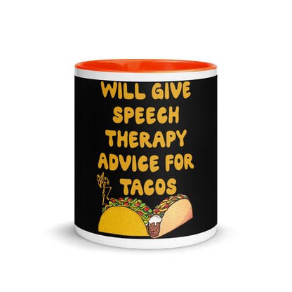 Speech Therapy for Tacos Mug with Color Inside