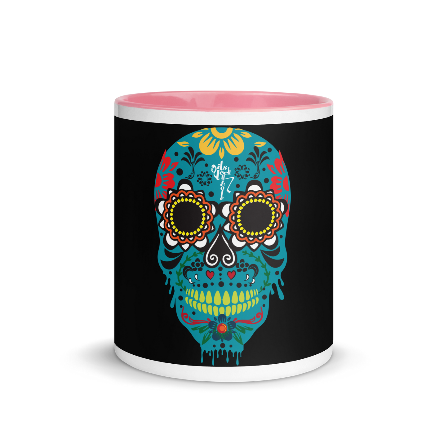 Dia de los Muertos Azul Mug with Color Inside