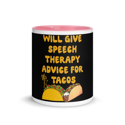 Speech Therapy for Tacos Mug with Color Inside