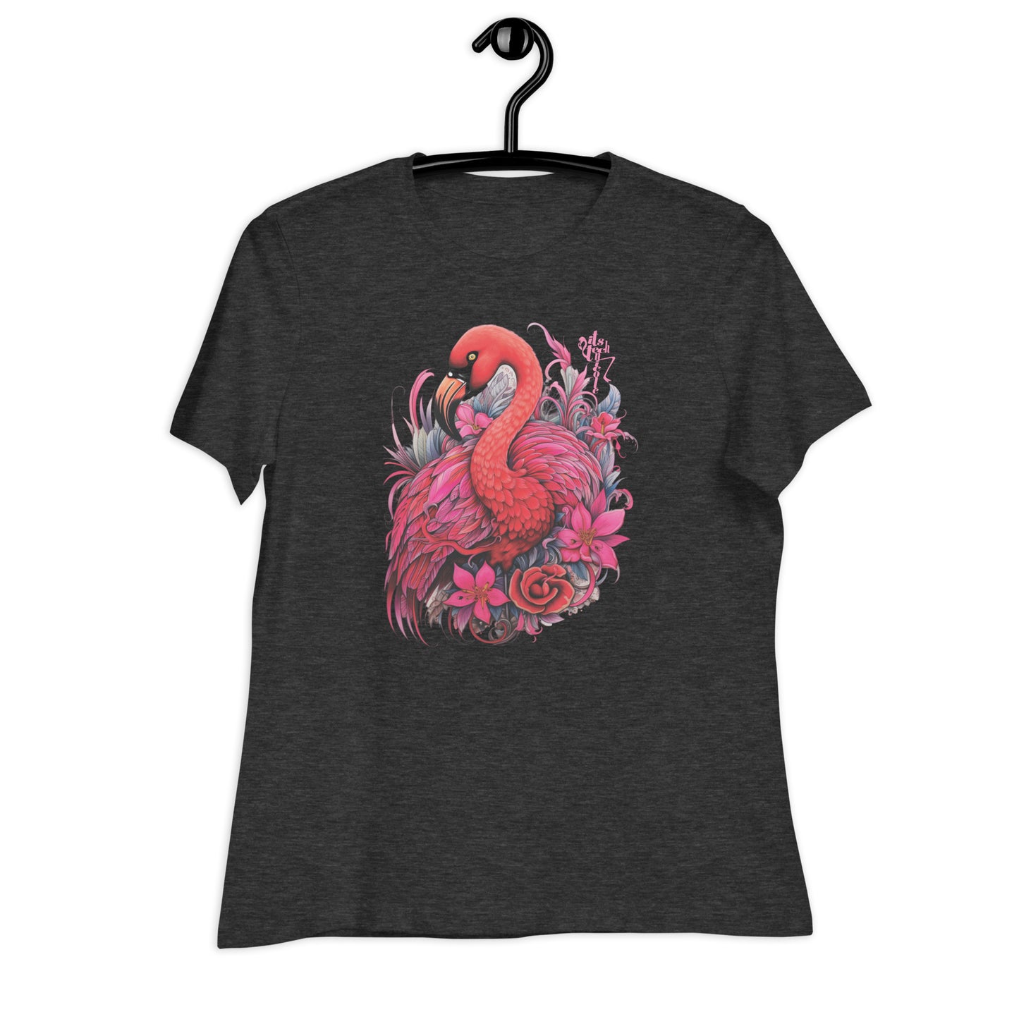 Flamingo Floral Zentangle Women's Relaxed T-Shirt