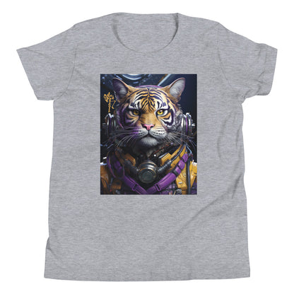 Futuristic Tiger Youth Short Sleeve T-Shirt