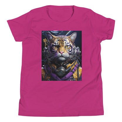 Futuristic Tiger Youth Short Sleeve T-Shirt