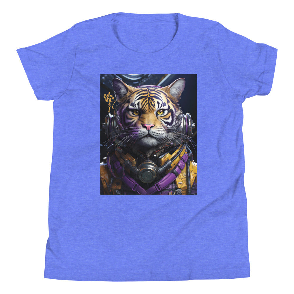 Futuristic Tiger Youth Short Sleeve T-Shirt