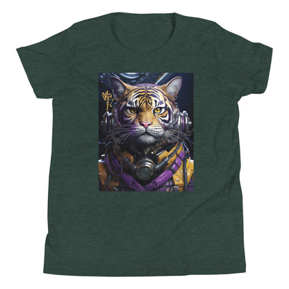 Futuristic Tiger Youth Short Sleeve T-Shirt