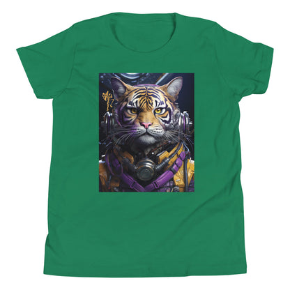Futuristic Tiger Youth Short Sleeve T-Shirt