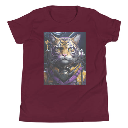 Futuristic Tiger Youth Short Sleeve T-Shirt