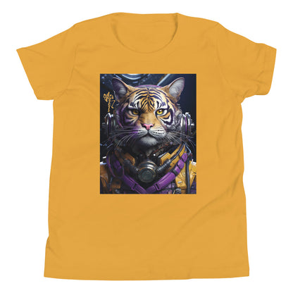 Futuristic Tiger Youth Short Sleeve T-Shirt