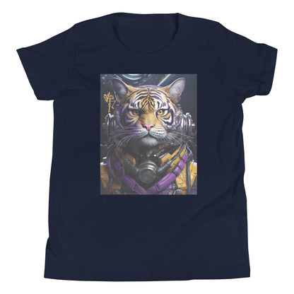 Futuristic Tiger Youth Short Sleeve T-Shirt
