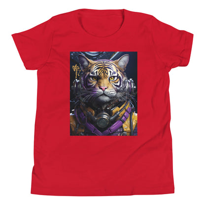 Futuristic Tiger Youth Short Sleeve T-Shirt