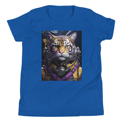 Futuristic Tiger Youth Short Sleeve T-Shirt