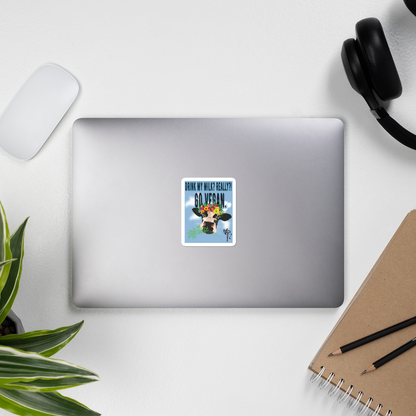 Go Vegan. Bubble-free stickers