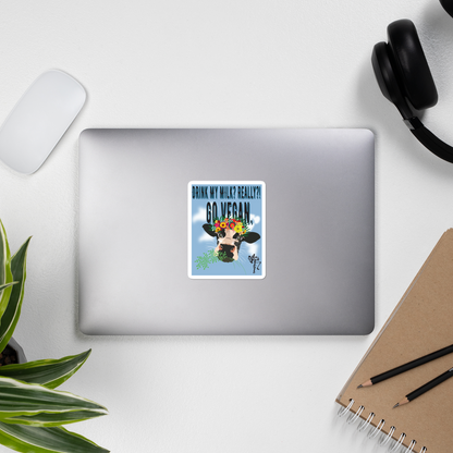 Go Vegan. Bubble-free stickers