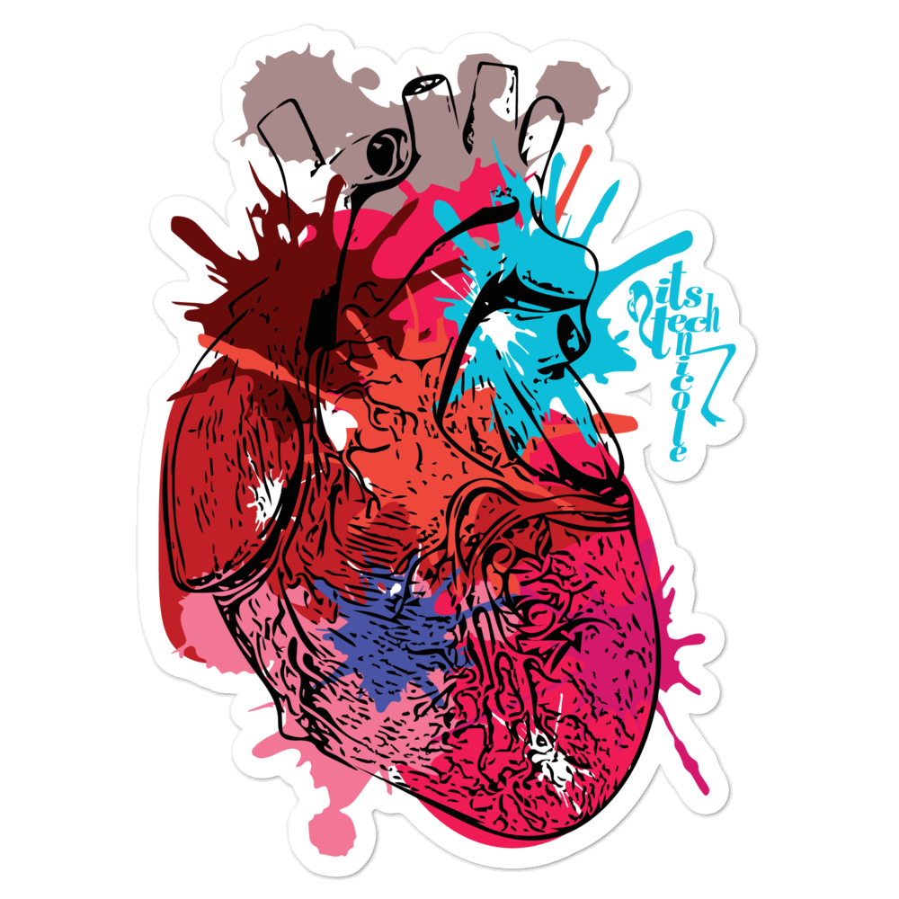 Itstechnicole Art Heart Bubble-free stickers