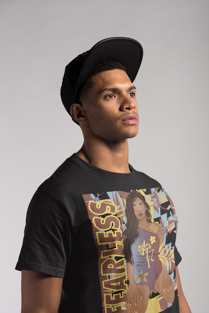 Art Inspired by Jordan 1 Mid SE Fearless Maison Chateau Rouge, Series 2 Short-Sleeve Unisex T-Shirt