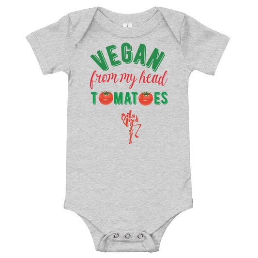 Vegan From My Head Tomatoes Onesie