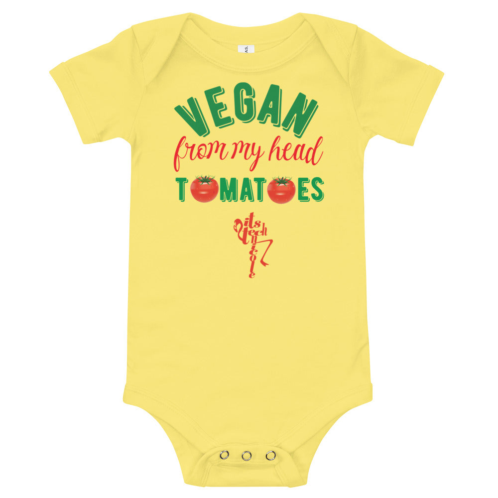 Vegan From My Head Tomatoes Onesie