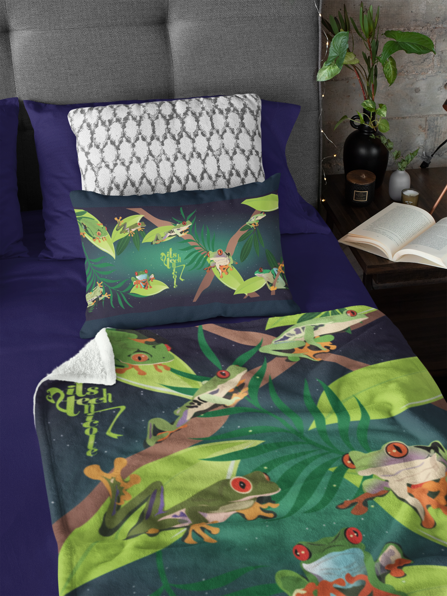 Red-Eyed Tree Frog Series 8 Throw Blanket