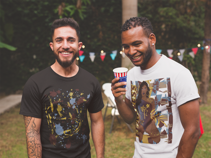 Art Inspired by Jordan 1 Mid SE Fearless Maison Chateau Rouge, Series 2 Short-Sleeve Unisex T-Shirt