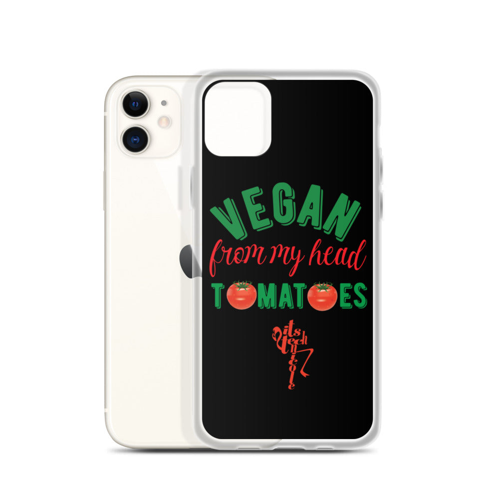 Vegan From My Head Tomatoes iPhone Case