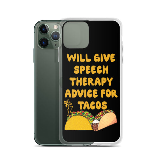 Speech Therapy for Tacos iPhone Case