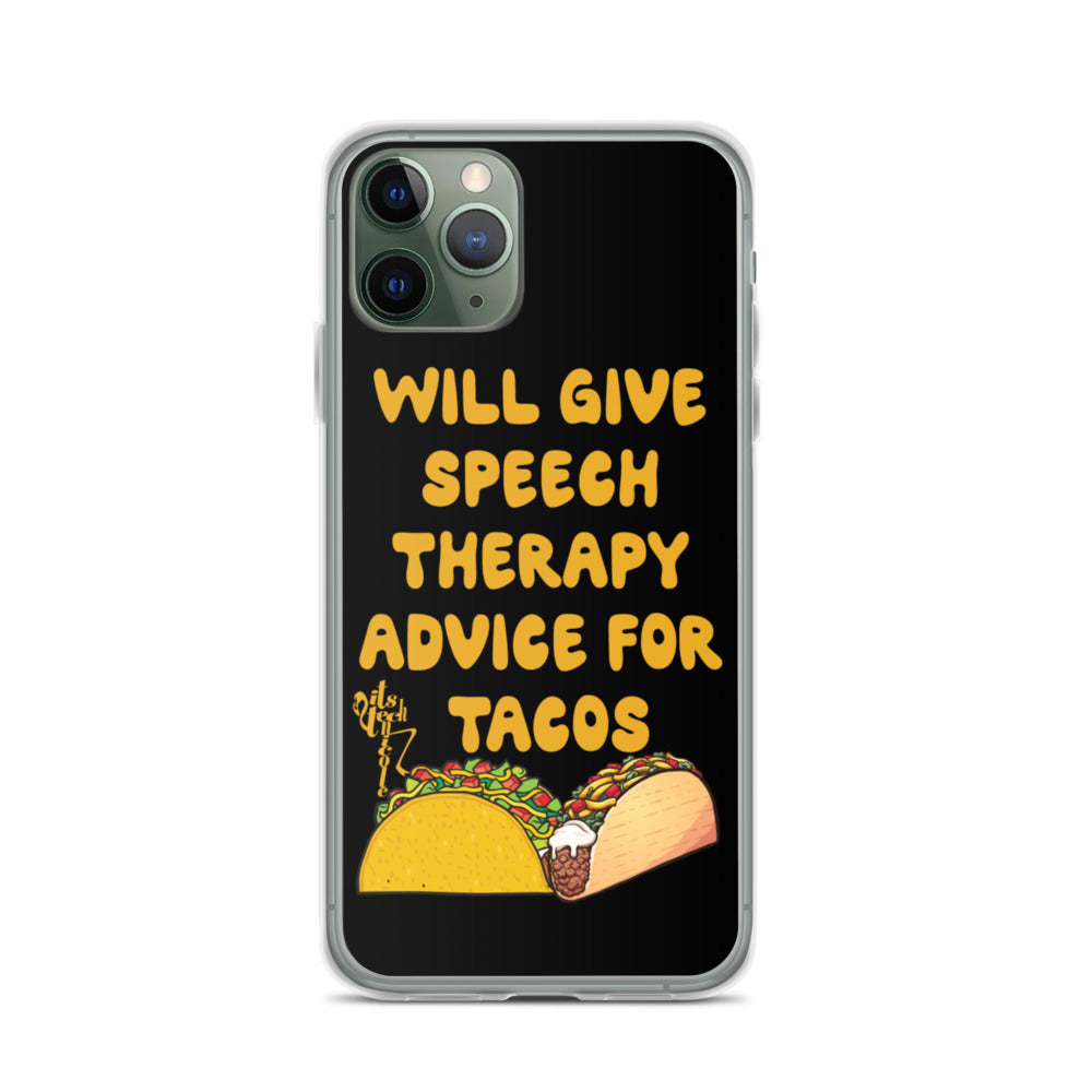 Speech Therapy for Tacos iPhone Case
