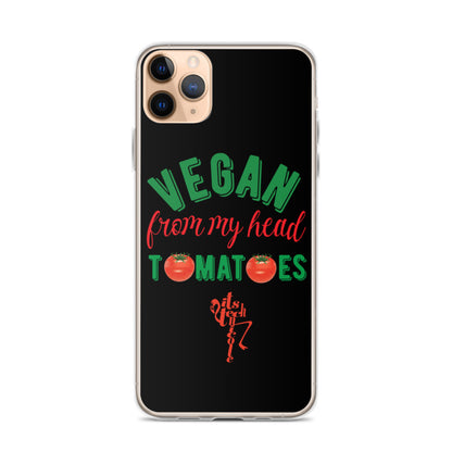 Vegan From My Head Tomatoes iPhone Case