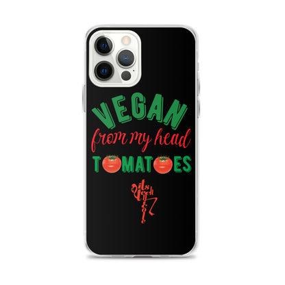 Vegan From My Head Tomatoes iPhone Case
