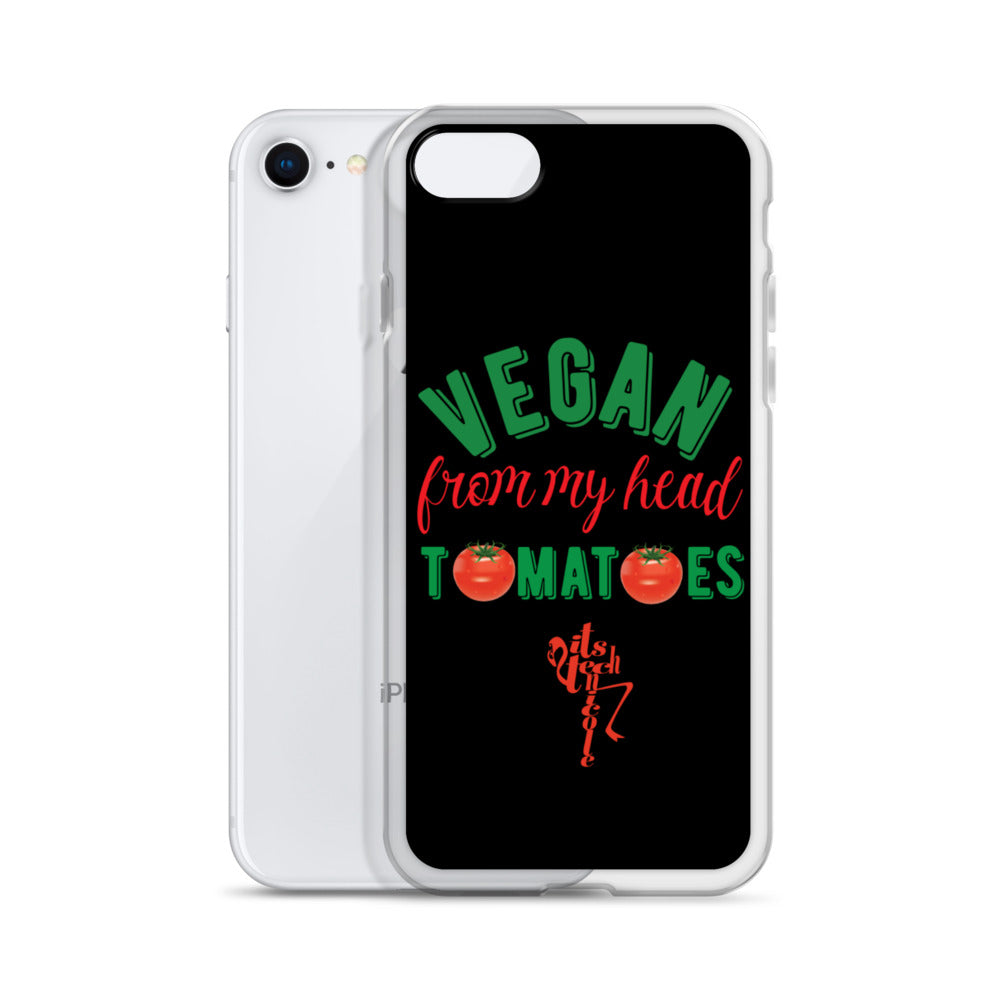 Vegan From My Head Tomatoes iPhone Case