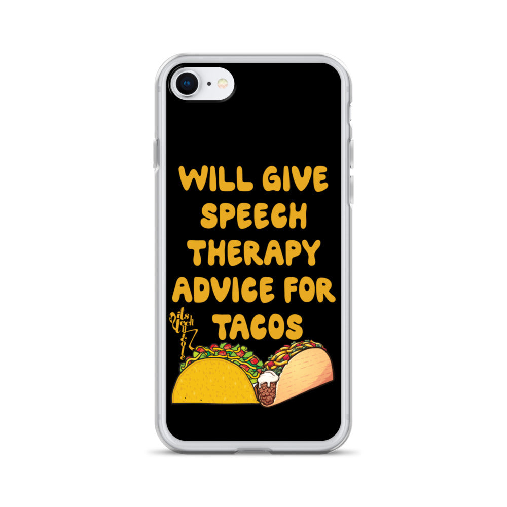 Speech Therapy for Tacos iPhone Case