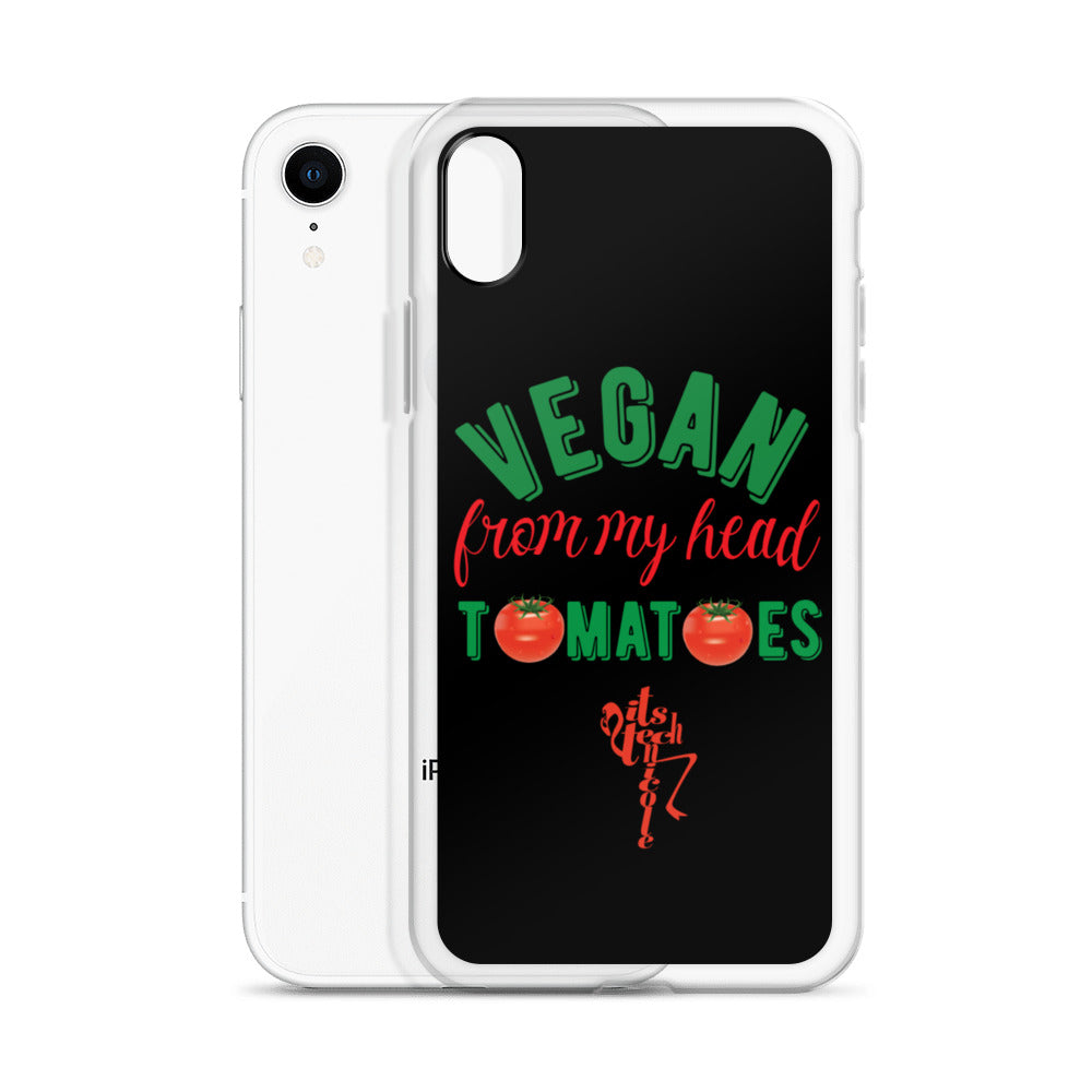 Vegan From My Head Tomatoes iPhone Case