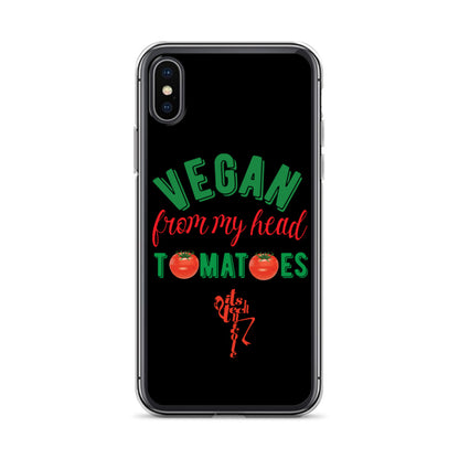 Vegan From My Head Tomatoes iPhone Case