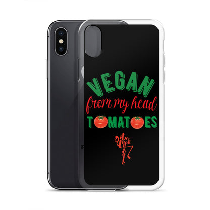 Vegan From My Head Tomatoes iPhone Case
