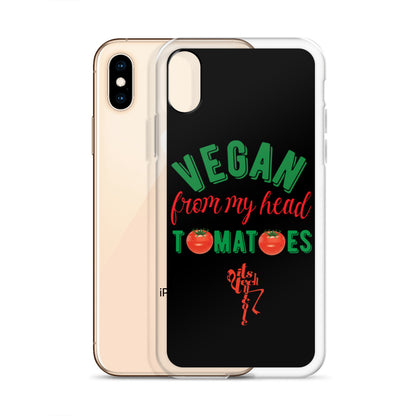 Vegan From My Head Tomatoes iPhone Case