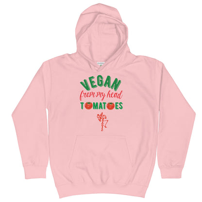 Vegan From My Head Tomatoes Kids Hoodie