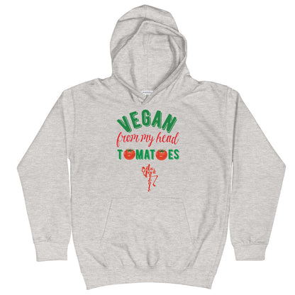 Vegan From My Head Tomatoes Kids Hoodie