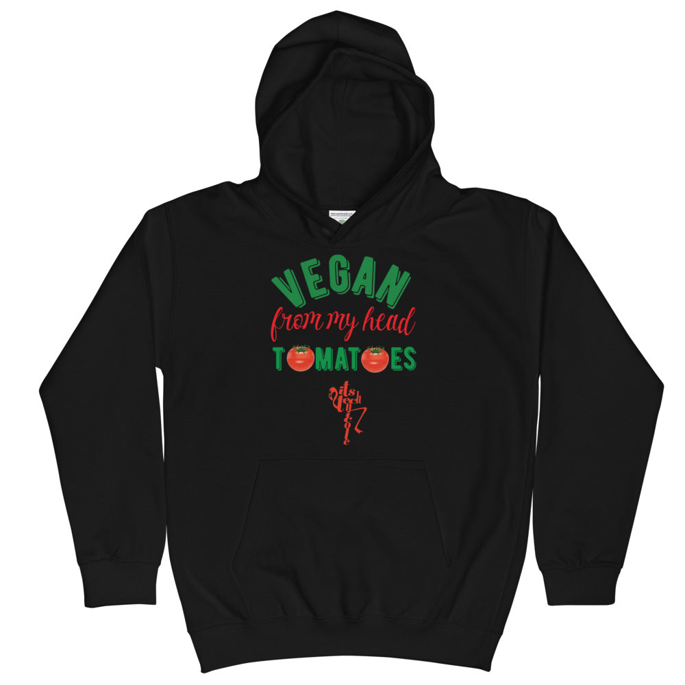 Vegan From My Head Tomatoes Kids Hoodie