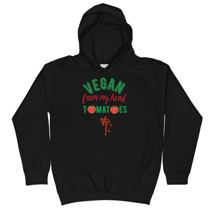 Vegan From My Head Tomatoes Kids Hoodie