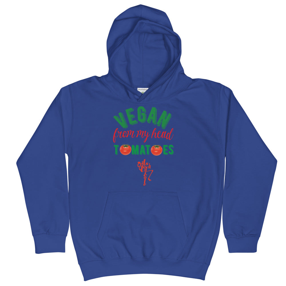 Vegan From My Head Tomatoes Kids Hoodie