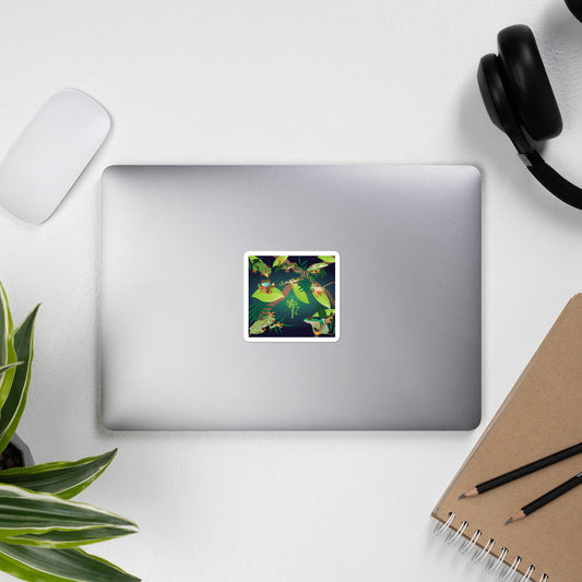 Red-Eyed Tree Frog Bubble-free stickers