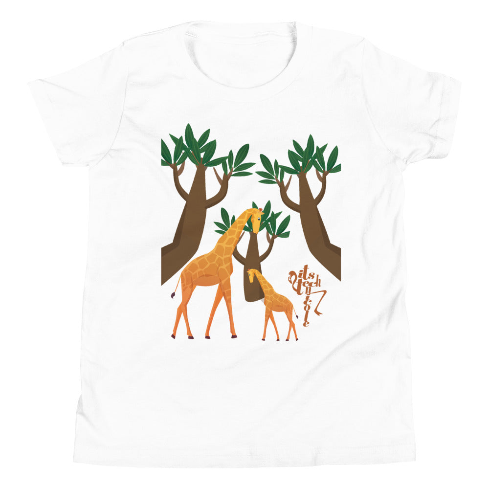 Giraffe Mama and Baby Youth Short Sleeve T-Shirt