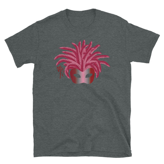 Mardi Gras Burgundy Mask (Unisex) T-Shirt