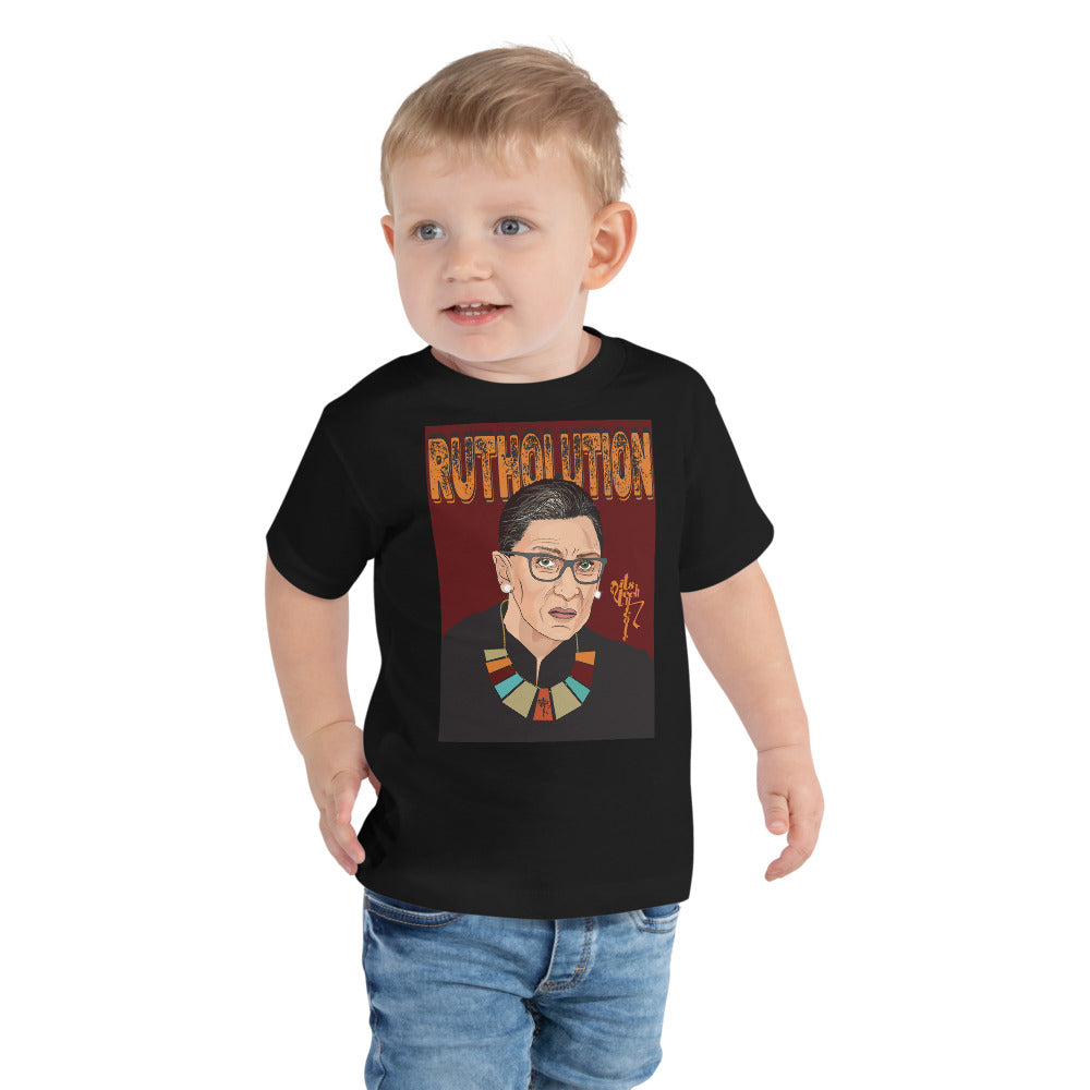 Ruth Bader Ginsburg Tribute Art Toddler Short Sleeve Tee