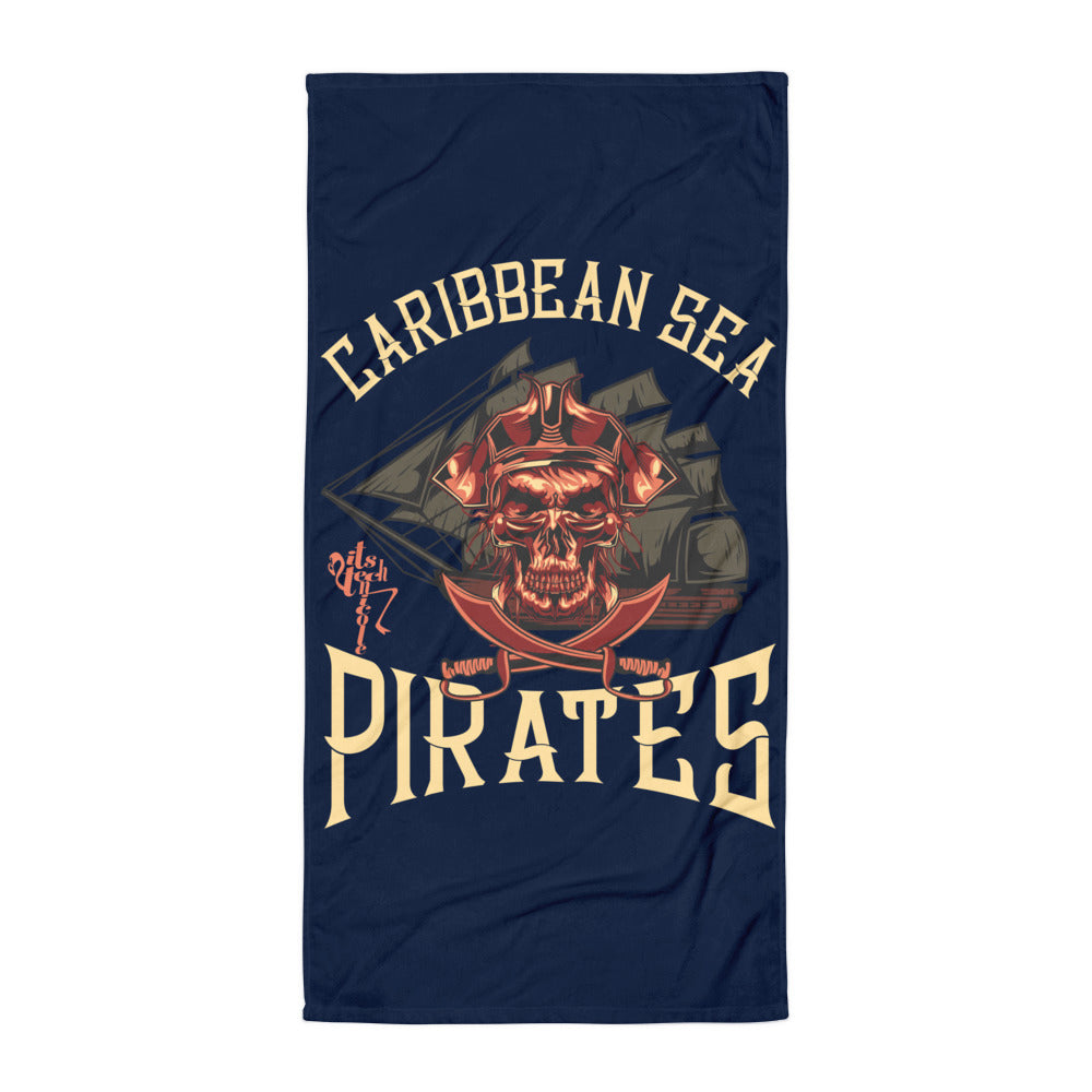 Caribbean Sea Pirates Towel