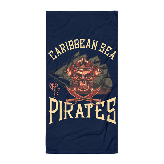 Caribbean Sea Pirates Towel