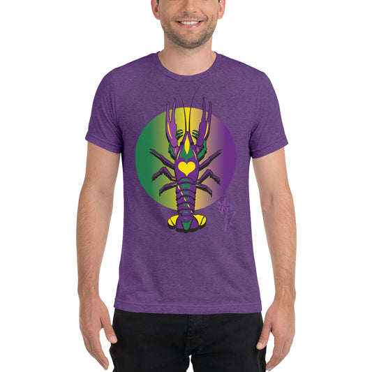 Mardi Gras Crawfish Tri-Blend T-shirt